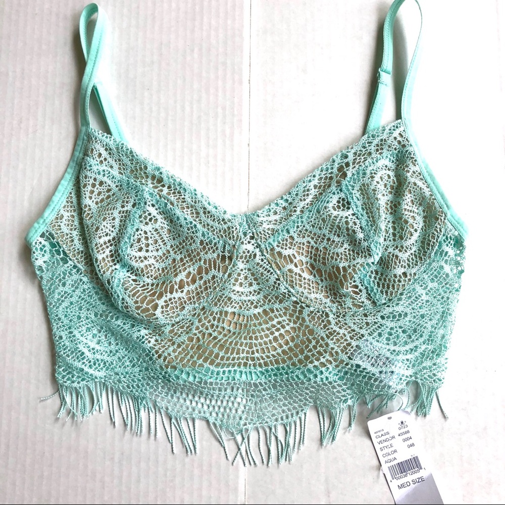 NWT PACSUN Teal Lace Top Size M